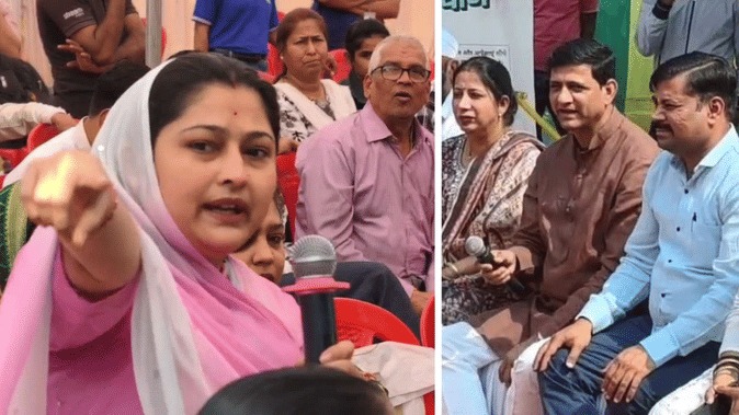 महापौर के सामने महिला ने सुनाई खरी-खरी, नेताओं को नहीं सूझे जवाब